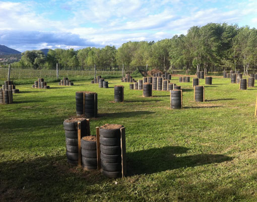 Parcours de Paintball obstacles en pneu pour le Paintball