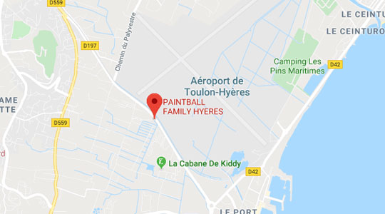Plan google-map pour venir au centre de Hyères les Palmiers