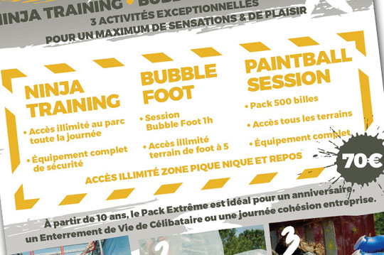 Image 2 du Flyer Pack Extreme multi-activité pour enterrement de vie