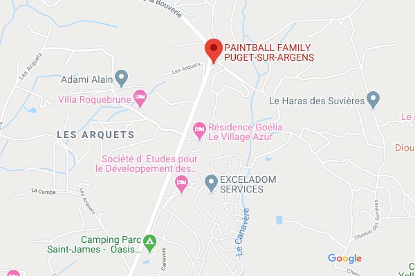 Carte du plan d'accès à  Ninja Training proche de Fréjus